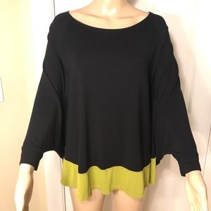 Alembika Bat Wing Dolman Sleeve Tunic Top Large